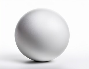 solid white sphere isolated on a white background