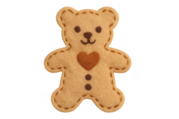 Felt teddy bear doll with heart shape