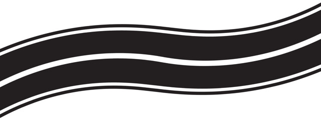 Fototapeta premium Wavy winding curves roads and horizontal path. Horizontal asphalt road template. Flat vector illustration isolated