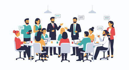 Obraz premium Business Meeting Discussion and Collaboration.