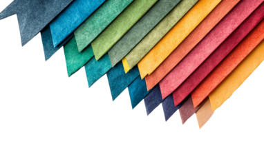 Studio image of pichkaris laid diagonally arranged neatly showcasing colorful water guns and festive Holi celebration isolated on transparent background PNG