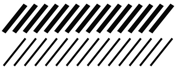 Diagonal Slash Line Border &ndash; Abstract Geometric Parallel Stripes Divider Pattern Vector