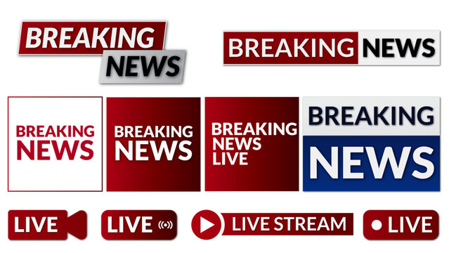 Breaking News & Live Stream Alert Pack &ndash; Vector Headlines 