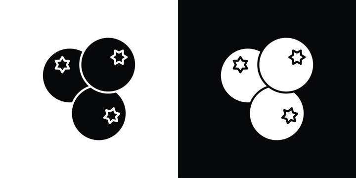 Blueberries icon design concept. vector flat icons