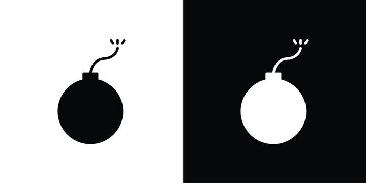 Bomb icon design concept. vector flat icons