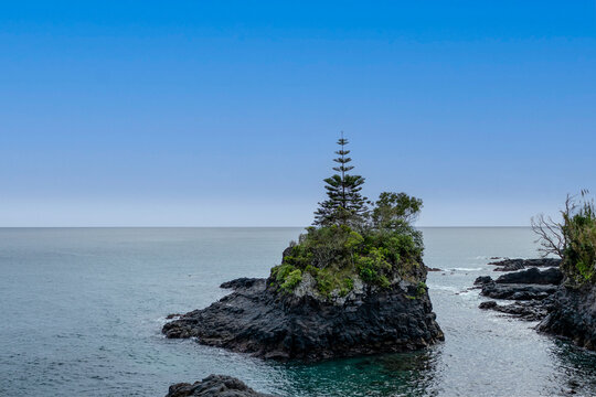 Coastal rock formation at Miradouro da Caloura, S&atilde;o Miguel, Azores