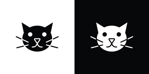 Fototapeta premium Cat icon design concept. vector flat icons