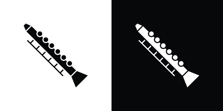 Clarinet icon design concept. vector flat icons