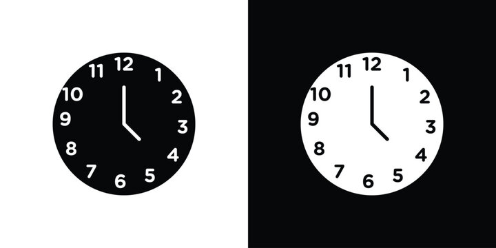 Clock face icon design concept. vector flat icons