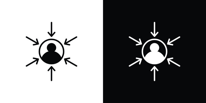 Customer centricity icon design concept. vector flat icons