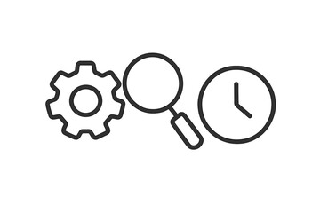 Business concepts of process optimization, analysis, efficiency, and time management