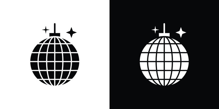 Disco ball icon design concept. vector flat icons