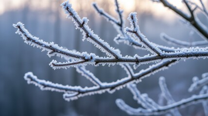 Frost on branches