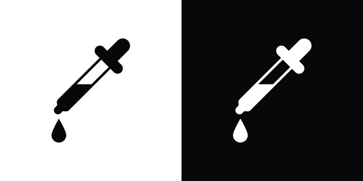 Eye dropper half icon design concept. vector flat icons