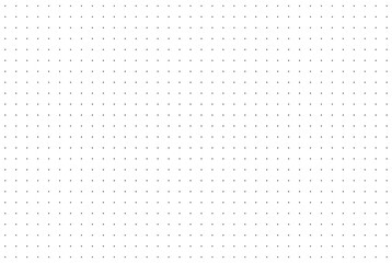 Design printable graphic sheet. Simple black dotted background. Bullet journal pattern texture. Template of dotted squared grid graph paper for notebooks.