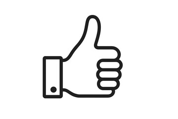 Hand showing thumbs up gesture for approval, success, or positive feedback