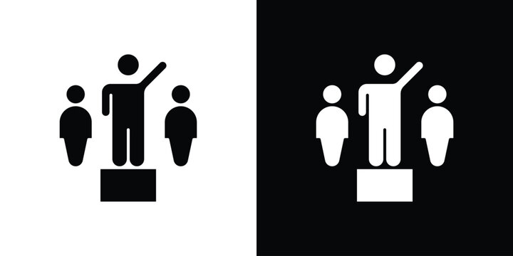Leadership icon design concept. vector flat icons