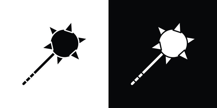 Mace icon design concept. vector flat icons