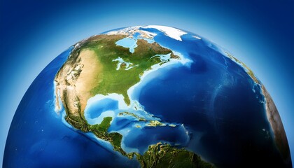 detailed visual representation of planet earth showing north and south american continents