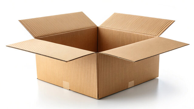 Open cardboard box for shipping moving storage packaging and ecommerce needs