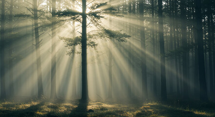 Ethereal light and shadow abstract background