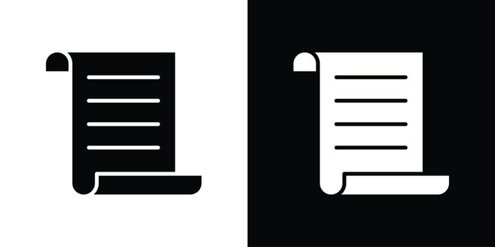 Paper Scroll icon design concept. vector flat icons