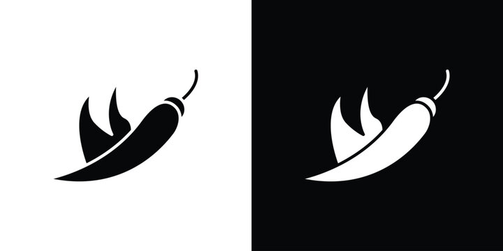 Pepper hot icon design concept. vector flat icons