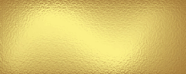 Gold metallic effect foil. Golden texture for design. Beautiful background. Abstract glitter mottled speckled structure. Shine glitterer metal effect. Gold surface. Backdrop golden metal plate. Vector