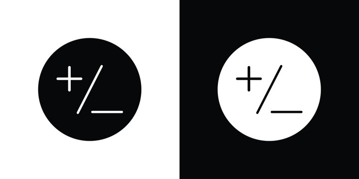 Plus minus icon design concept. vector flat icons