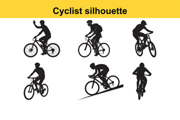 Fototapeta premium Cyclist silhouette