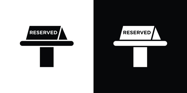 Reservation table icon design concept. vector flat icons