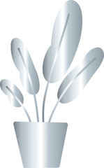 Silver Potted Plant