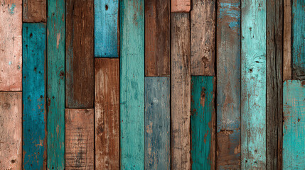 Textured wooden planks in varying shades of blue and brown, creating a rustic backdrop. The different colors and textures add depth and visual interest