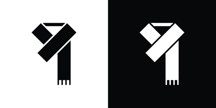 Scarf icon design concept. vector flat icons