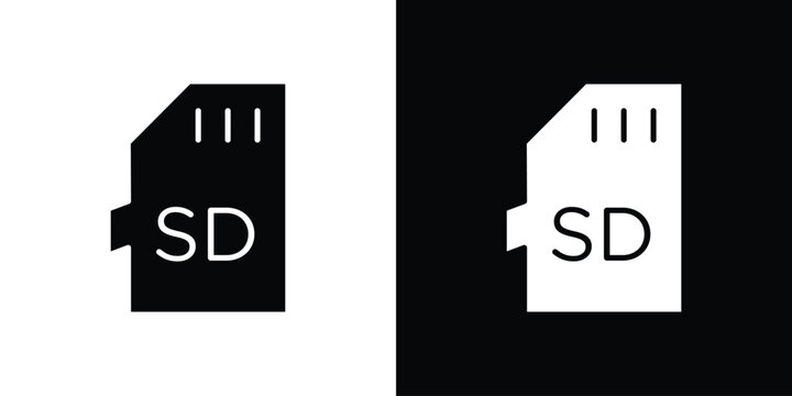 Sd card icon design concept. vector flat icons