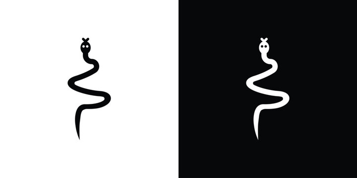Snake icon design concept. vector flat icons