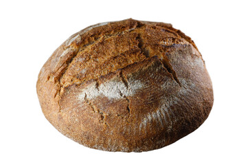 Freshly Baked Whole Grain Bread on White Background