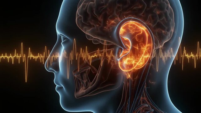 Visualizing Tinnitus: Chaotic Sound Wave Patterns in the Human Ear and Brain