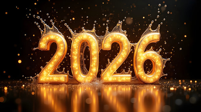 Champagne Splash 2026 Celebration Poster