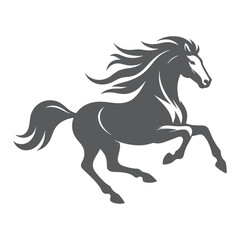horse vector silhouette icon logo.
