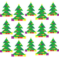christmas tree vector pattern illustration