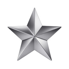 Obraz premium 3D shiny silver star