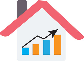 Real estate market growth and housing investment concept