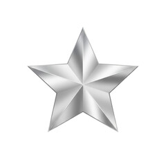 Obraz premium Glossy metallic silver star