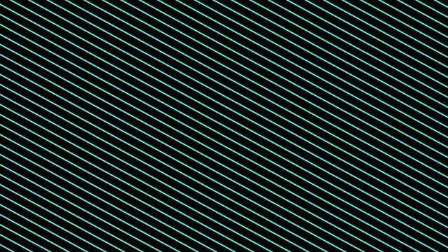 Dynamic green lines moving smoothly on dark background