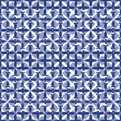 Seamless fabric pattern, Bohemian, blue, white, geometric, antique, native american, fabric, black background 