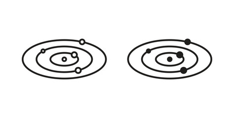 Space icon with editable stroke and flat vector pack