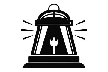 Black simple lantern emitting light from the sides displays the inner light symbol