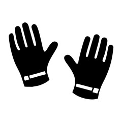 Obraz premium A pair of black gloves, essential for protection, warmth, or fashion, clearly displayed on a, showcasing their versatile and practical design