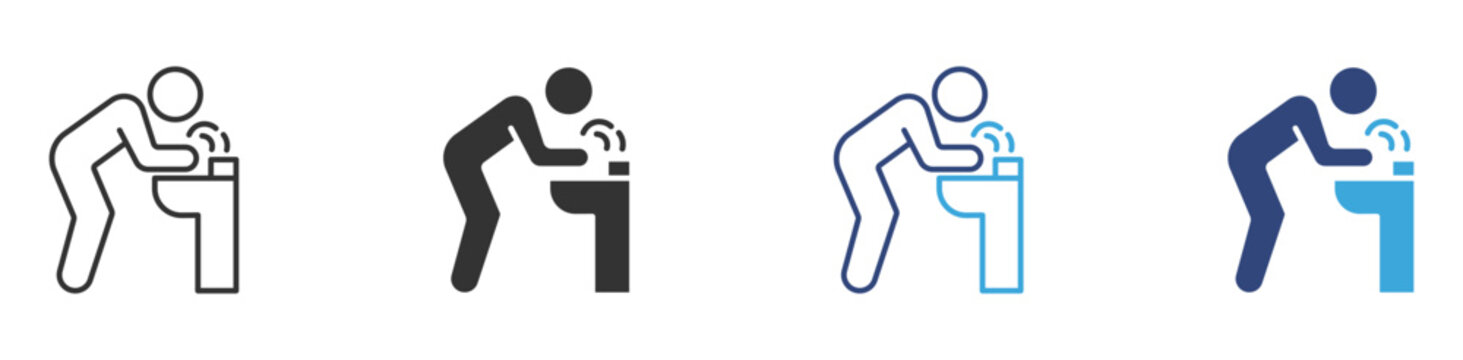 Drinking Fountain icon set, Public Water Dispenser, Hydration Station and Safe Drinking Water concept icon, vector illustration.